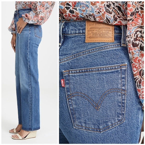 Levi's Ribcage Straight Leg Full Length Jeans - Picture 4 of 9